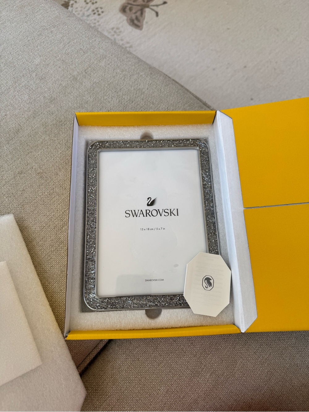 Swarovski Silver Crystal-Embellished Photo Frame